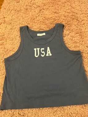 Blue USA Graphic Tank Top